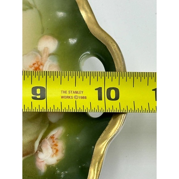 Vtg Thomas Sevres Bavaria GRANADA Pear Tray w/ Handles Hand Painted Signed Plate - Picture 6 of 8